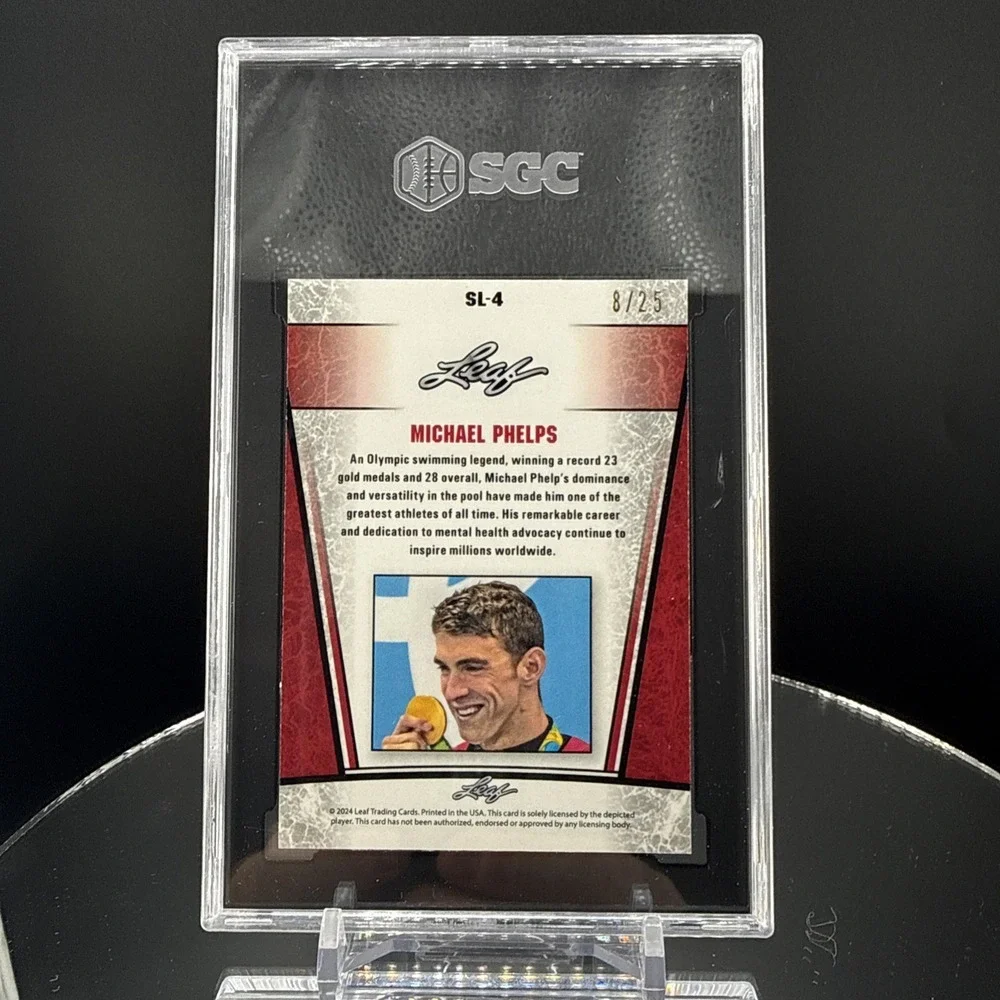 2024 Leaf Metal SP Michael Phelps #SL4 Silver Pulsar /25 SGC 9.5